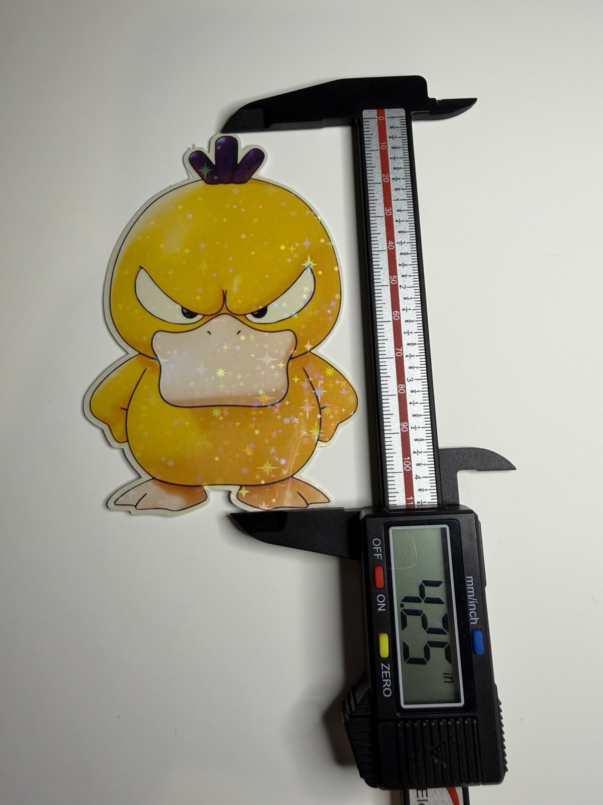 Psyduck Holo Sticker Vinyl Waterproof/ Psyduck Sticker 4.25inx2.9in Unbranded