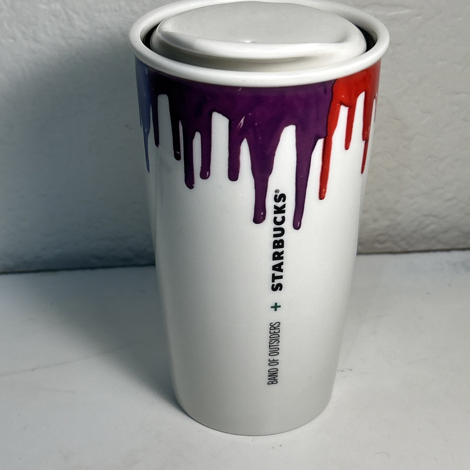 Starbucks 2014 -Multi Color DRIP Tumbler -Band Of Outsiders 12 Oz. With Lid (d7