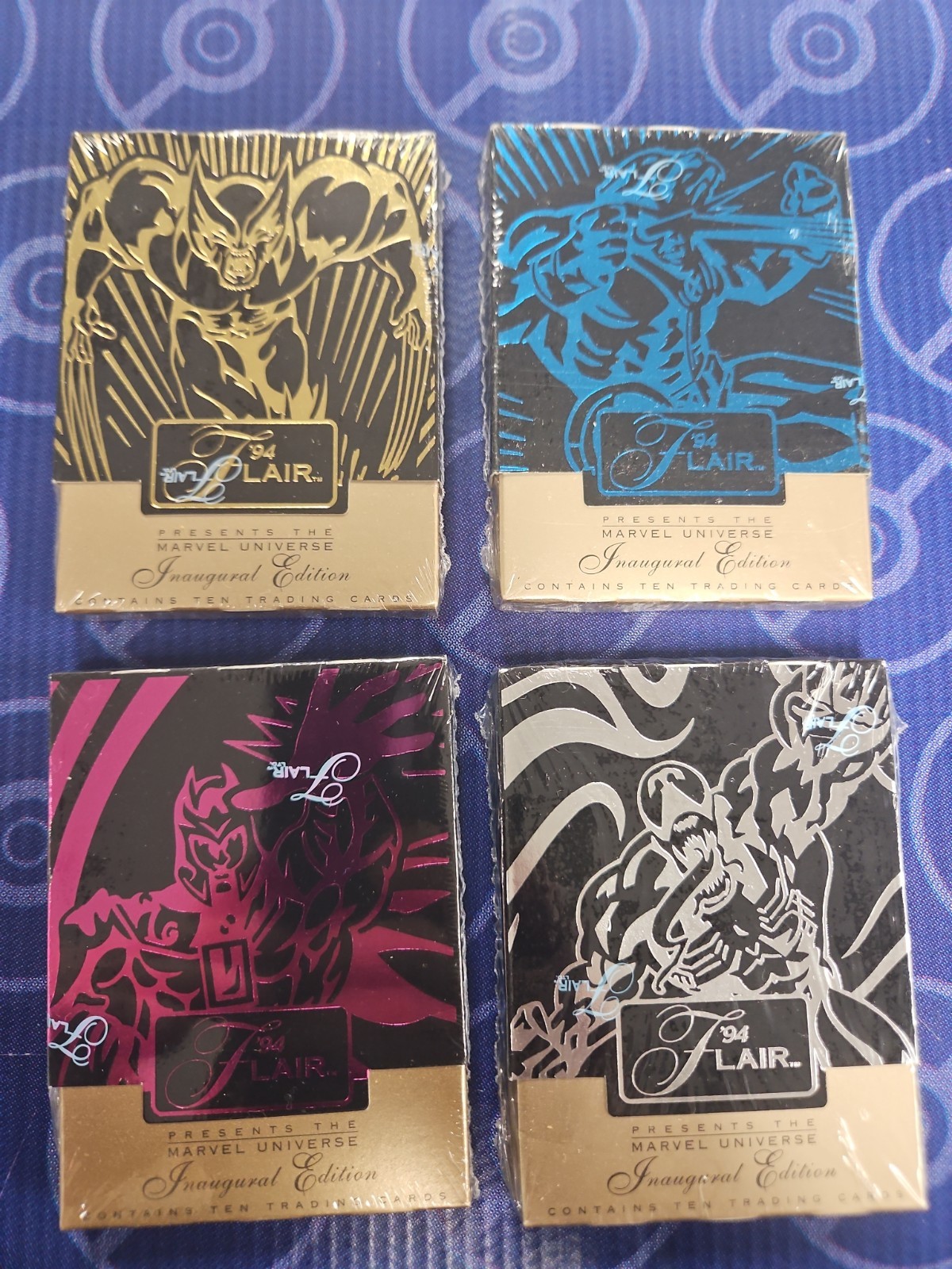 1994 Flair Marvel Universe Inaugural Edition Sealed Packs Set Of 4 Lot E