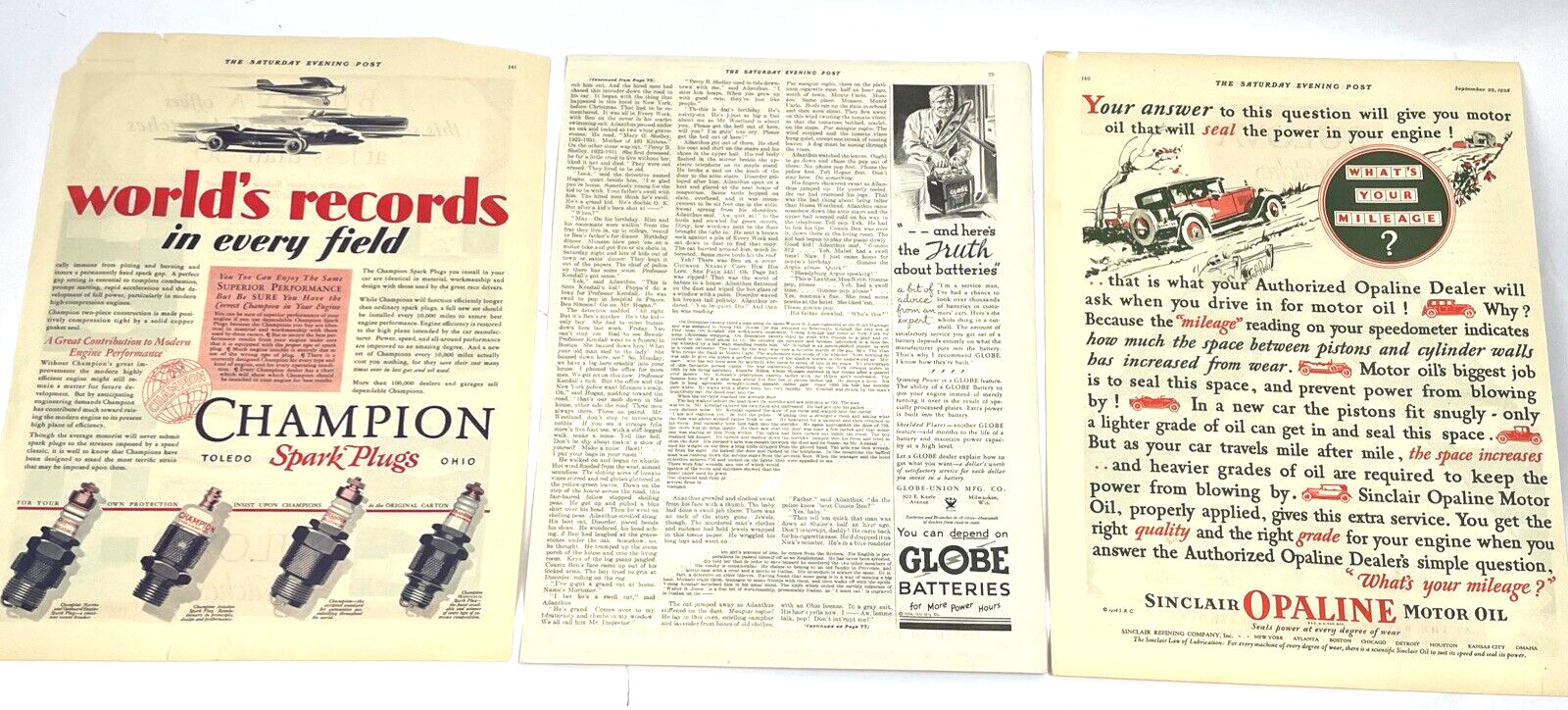 Vintage Bulova Watch Ad Lot 3 Art Deco Advertisement 14×10