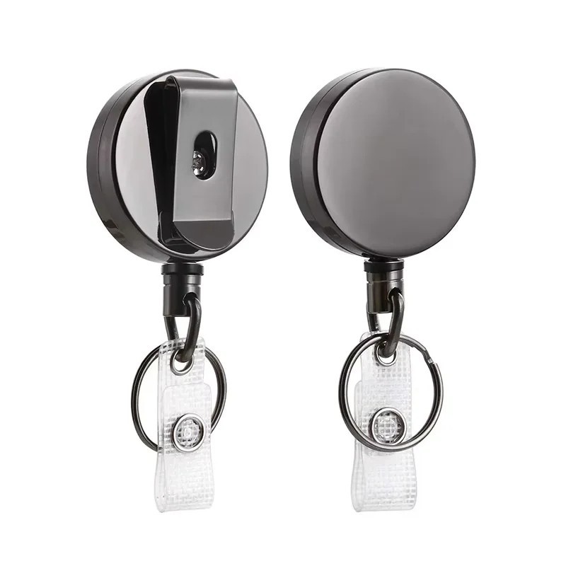 2PCS Steel Wire Rope Elastic Key Chain Retractable Anti Lost Secure Key Chain
