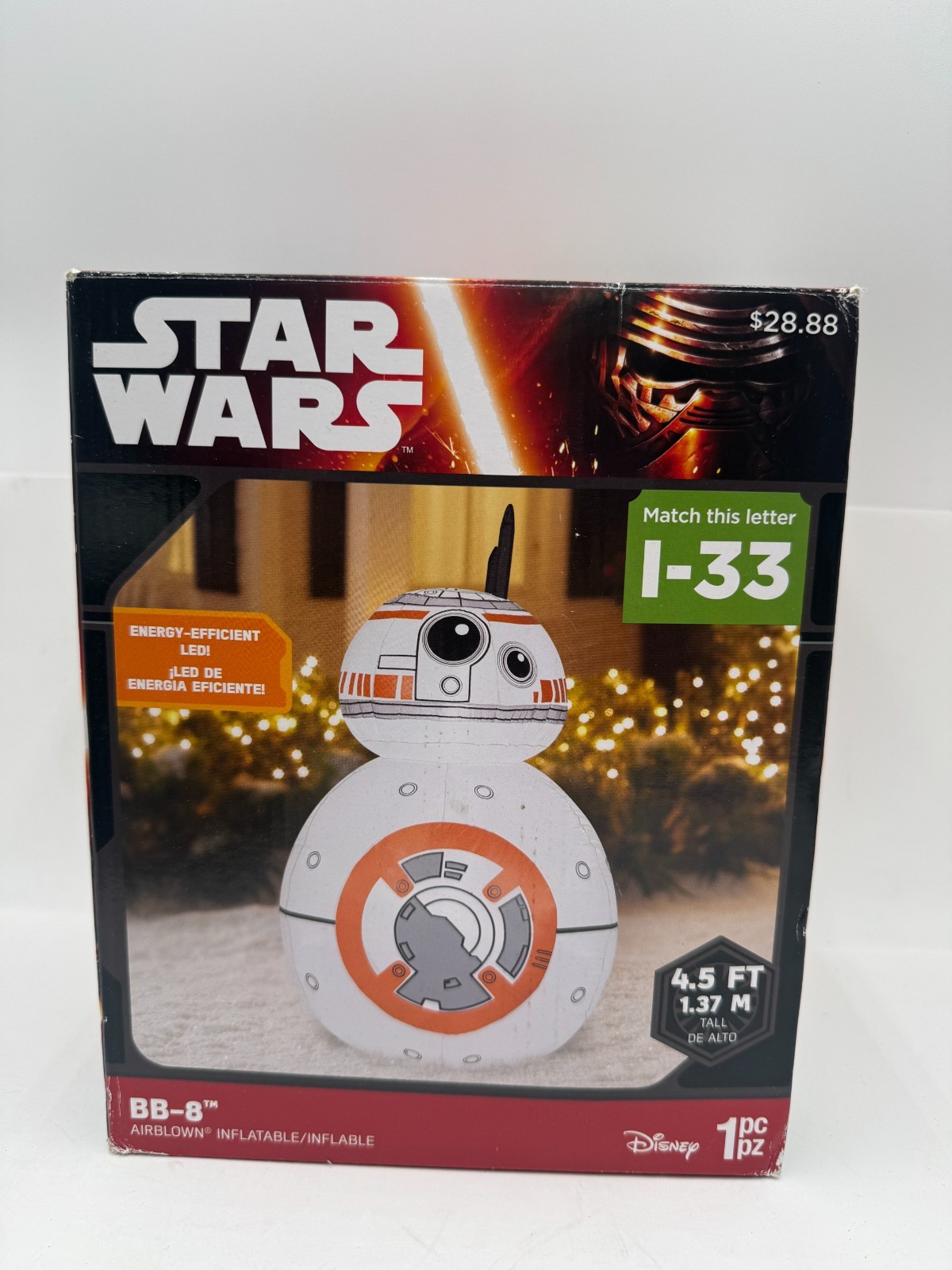Disney Star Wars BB-8 Inflatable Airblown Energy Efficient LED Light 4.5 ft Tall