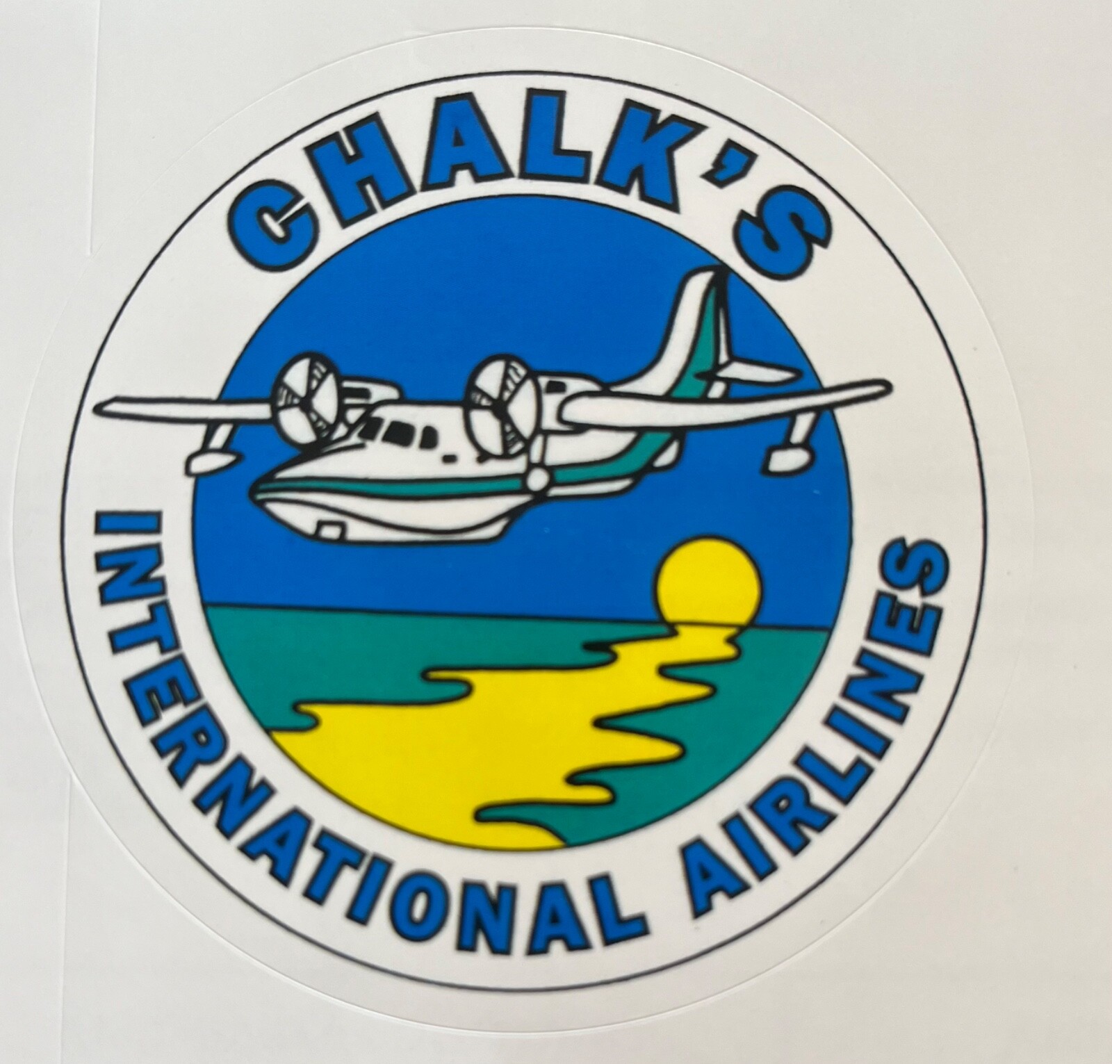 Chalk’s International Airlines sticker 3x3in