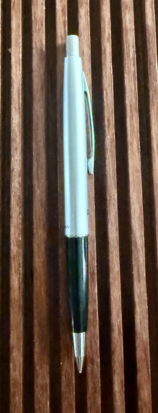 Vintage Pentel 3 Mechanical Pencil Black & Silver Made In Japan 0.3mm Lead NM