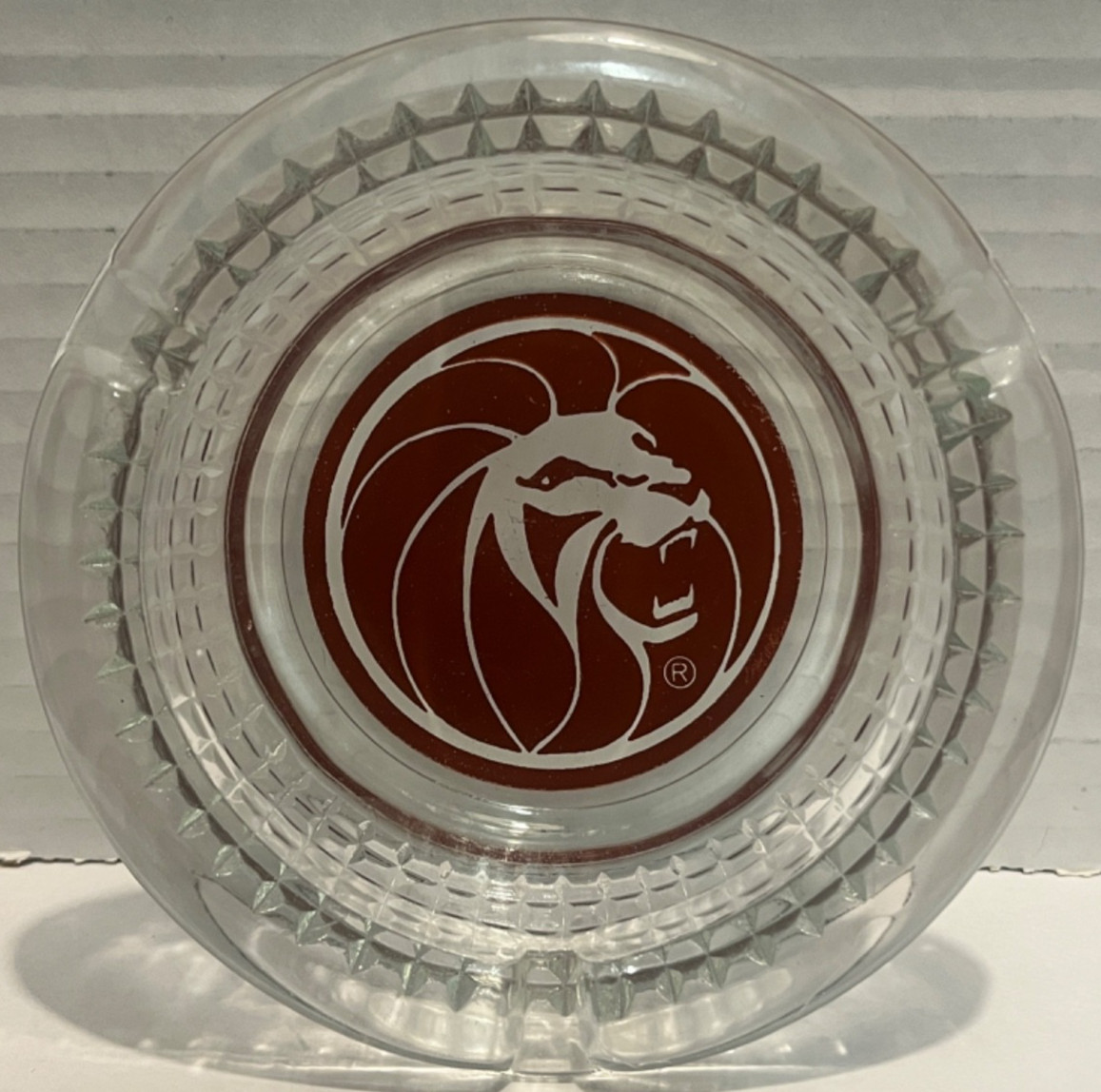Lot 8 Vintage Glass Advertising Ashtrays MGM Harrah’s Hotels Restaurants Winston