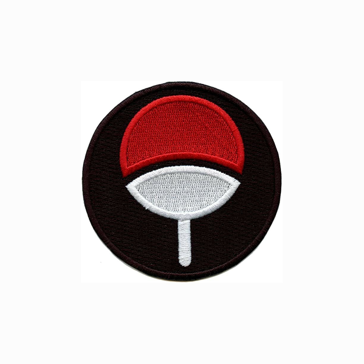 Naruto Uchiha Logo Clan Patch Embroidered Patch 3 inch Round Iron on or Sew On 