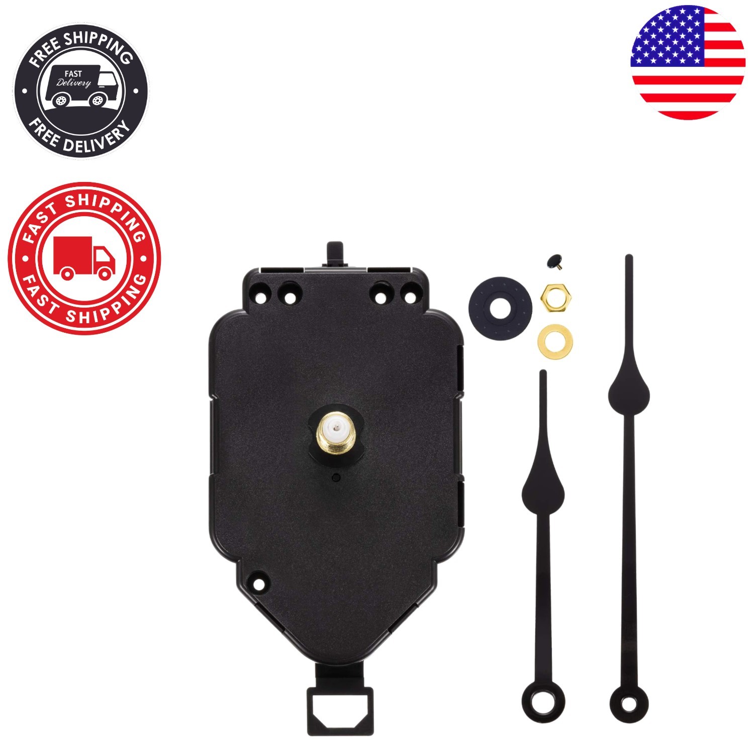 Frameless DIY Clock Movement Kit with Pendulum – Easy Installation Included