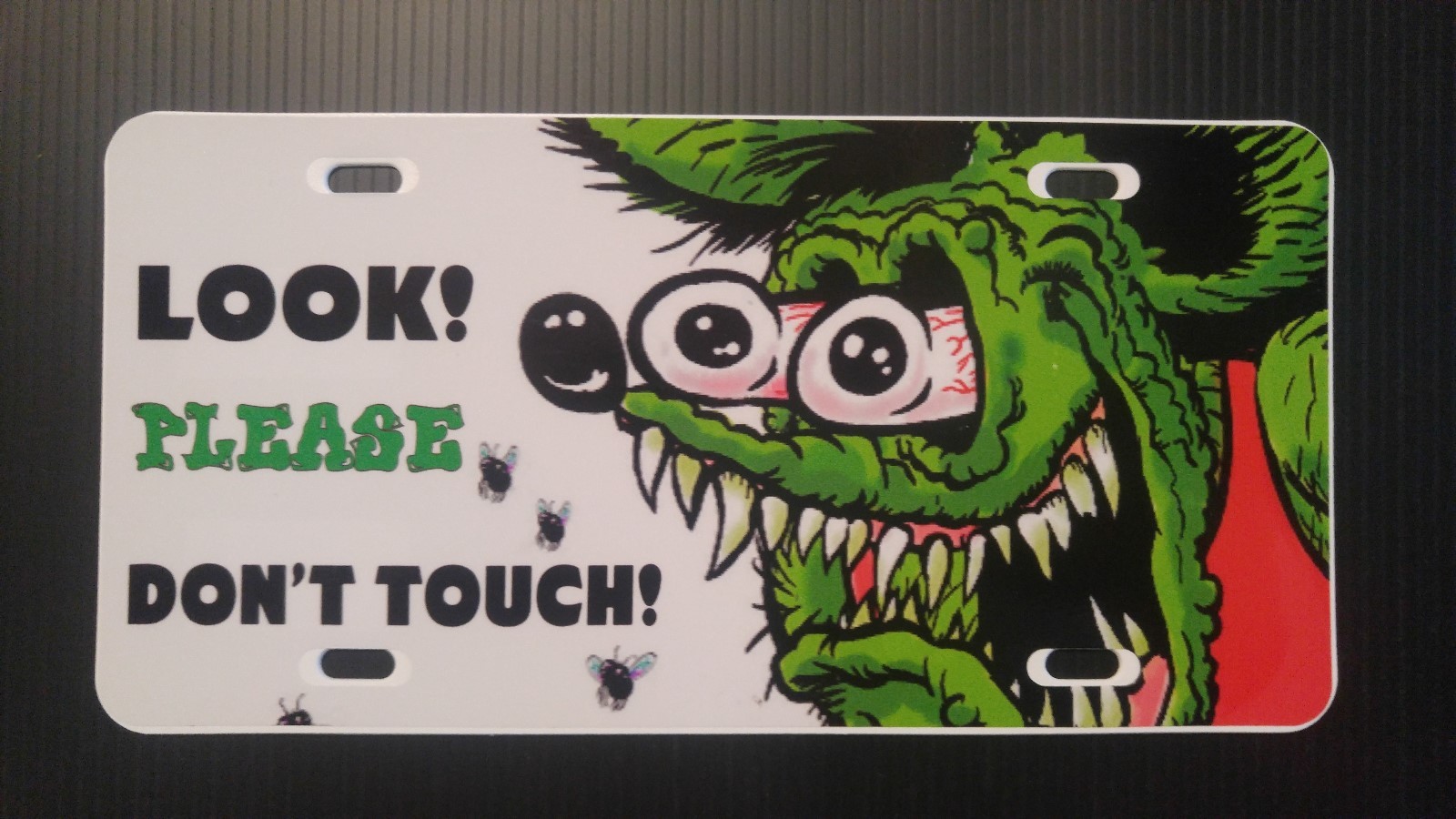 RAT FINK PLASTIC LICENSE PLATE RAT ROD HOT ROD MUSCLE CAR PERFORMANCE CAR SHOW