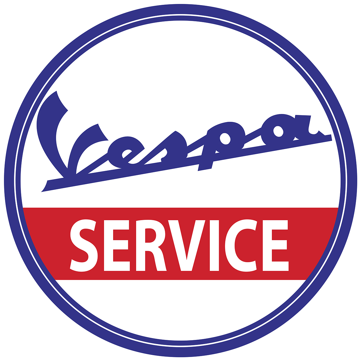 Vespa Service Ad Square High Quality Metal Magnet 4 x 4 inches 9347
