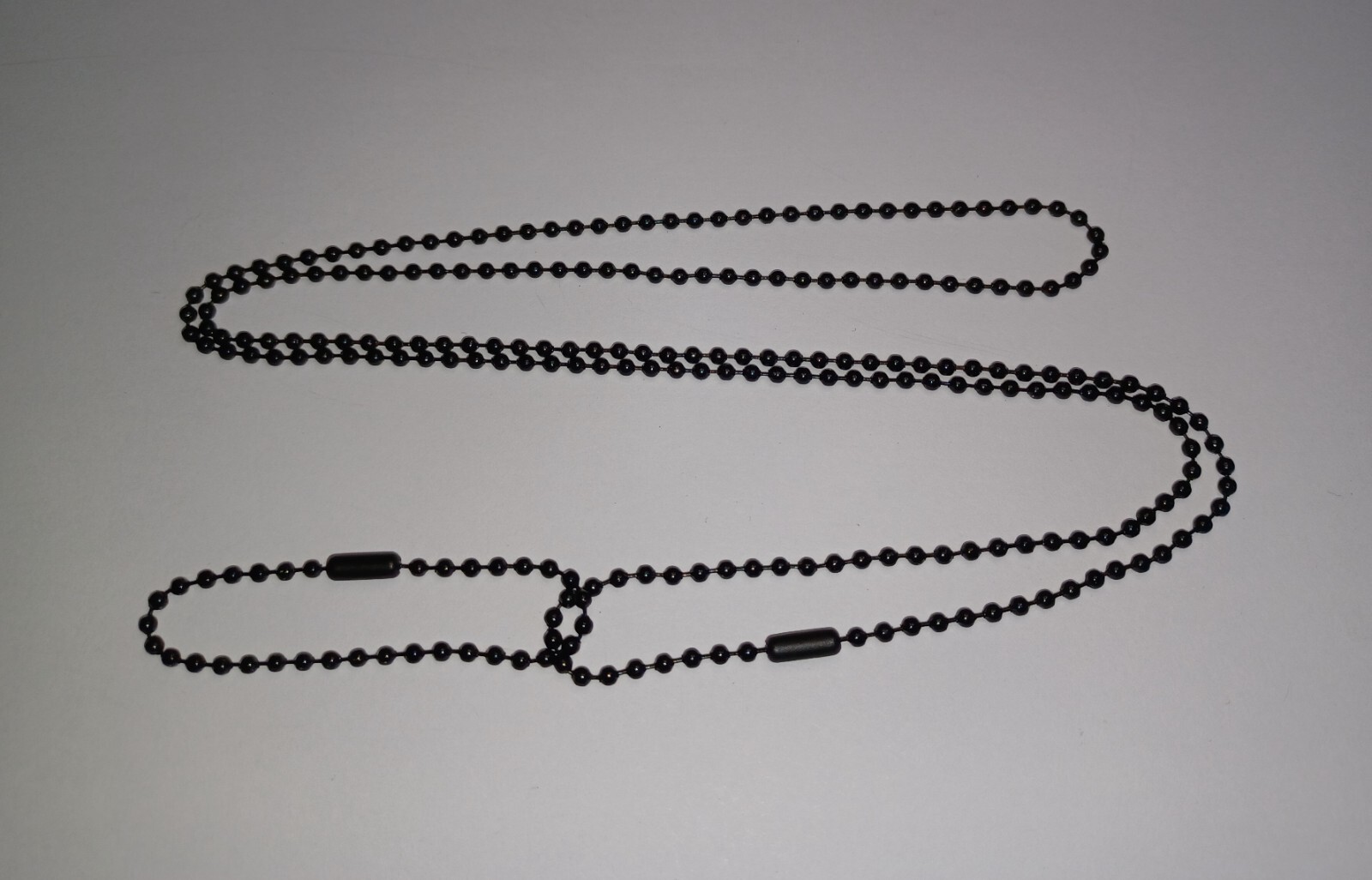 Black Military Dog Tag Chain Necklace Set 24″ & 4.5″