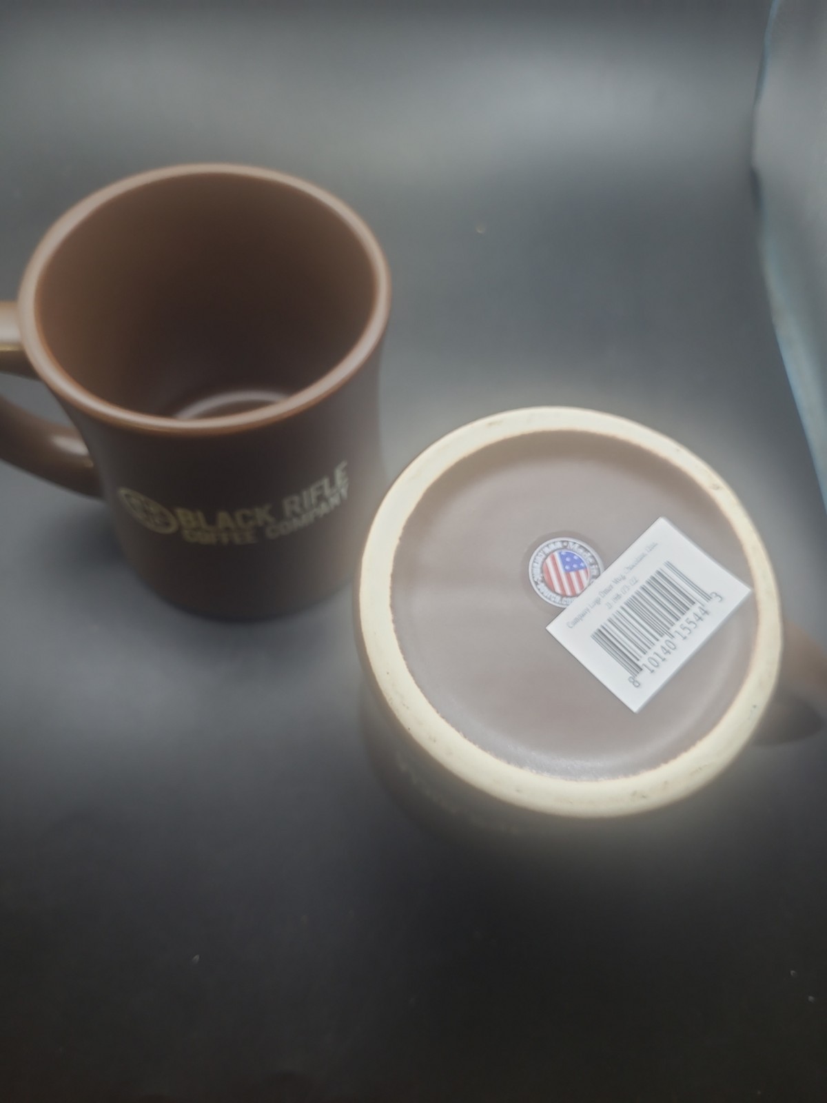 2 X Black Rifle Coffee Company BRCC New Brown Ceramic Mugs Made USA Coffee Cups