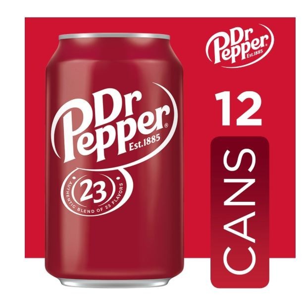 Dr Pepper Soda Pop, 12 fl oz, 12 Pack Cans