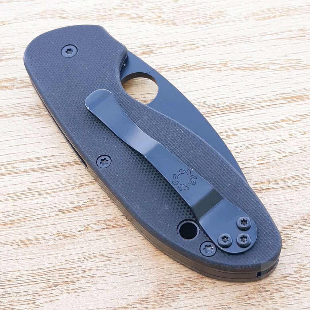 Spyderco Efficient Folding Knife 3″ 8Cr13MoV Stainless Blade Black G10 Handle