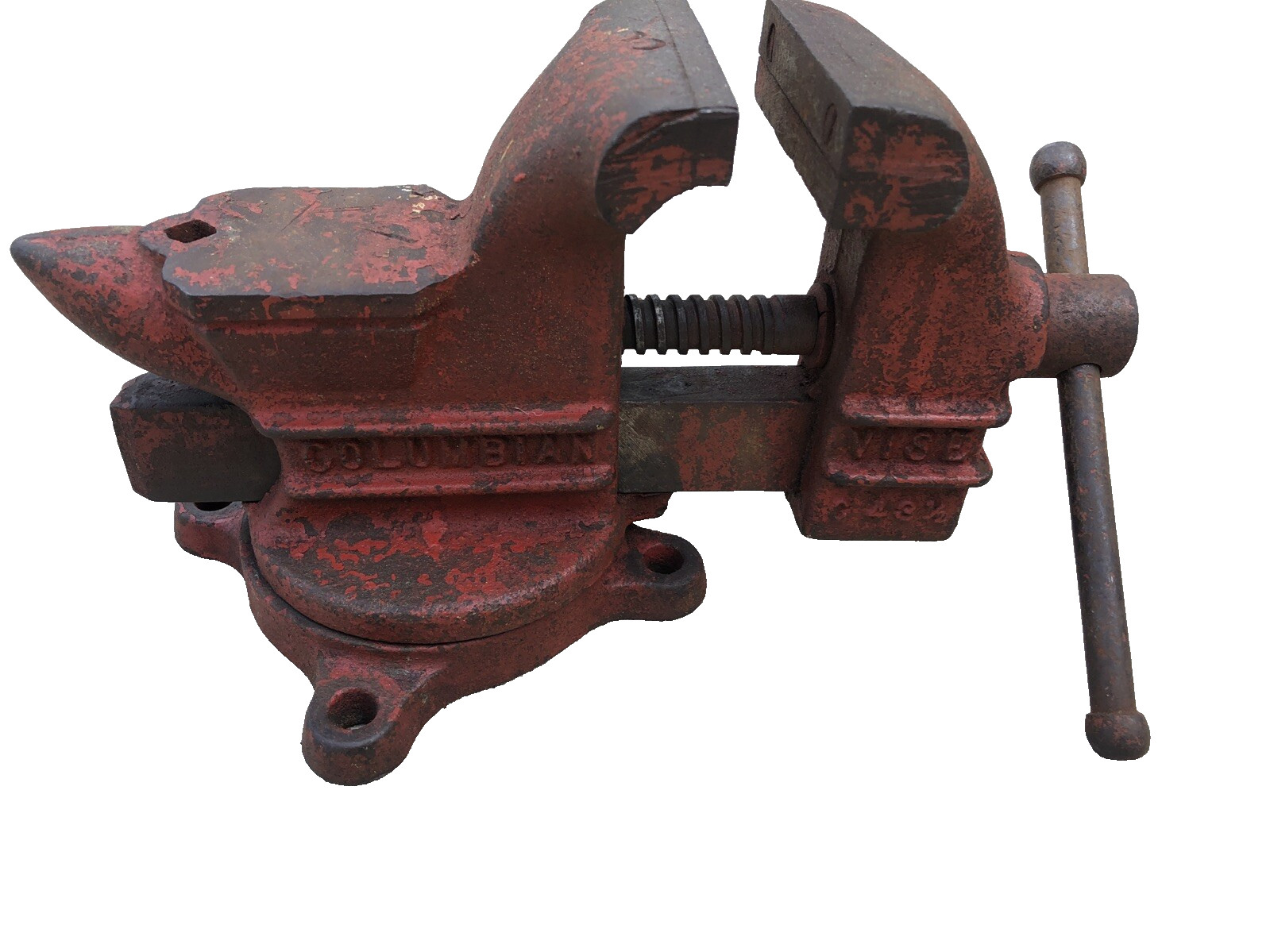 Vintage Columbian Swivel Bench Vise C 43 1/2 3 1/2″ Jaws Cleveland Ohio USA