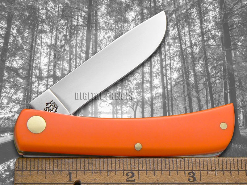 Case xx Knives Sod Buster Jr. Smooth Orange Delrin Pocket Knife Stainless 80502