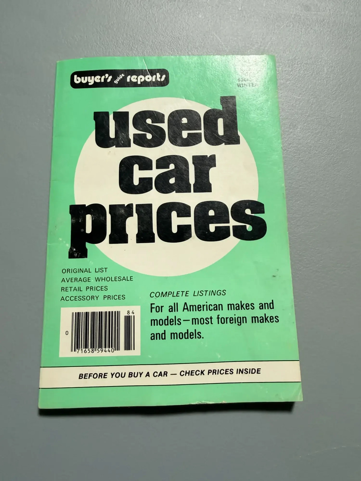 Buyer’s Guide Reports Used Car Prices Winter Vol V No 15 DMR Paperback Used