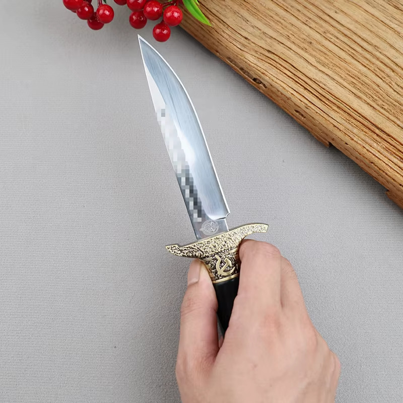 Russian 10″ Finka KGB NKVD Fixed Blade Knife Hunting Outdoor Knife with Sheath