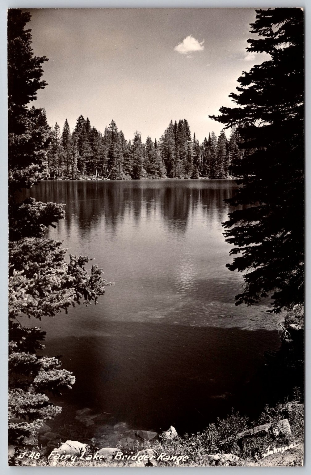 Vintage RPPC Fairy Lake Bridger Range Montana Scenic Landscape Postcard E149
