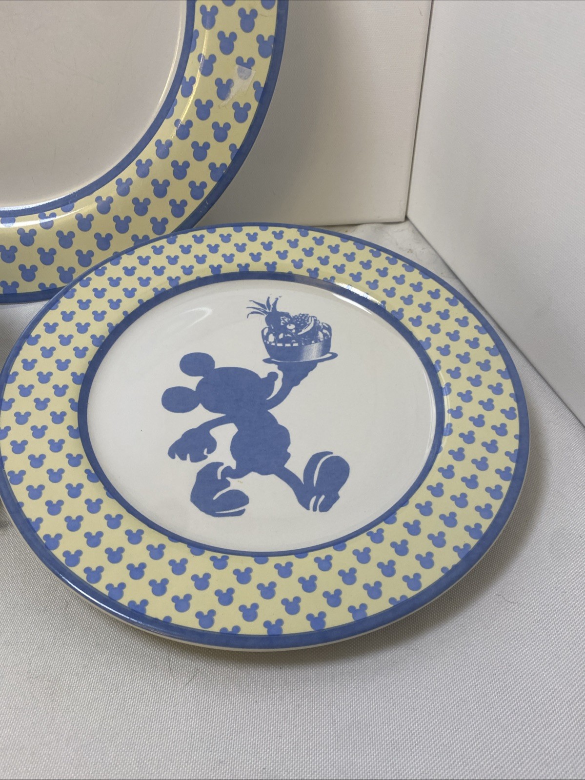 Disney Mickey Mouse Collectible Stoneware Dish Set of 3