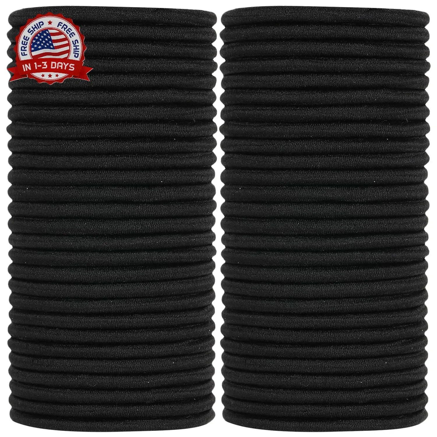 280pcs Heavy-Duty Black Hair Ties for Thick Fine Hair Elastic Bands for Ponytail