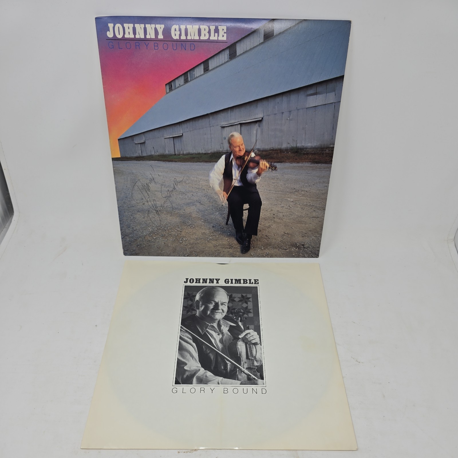Johnny Gimble GLORYBOUND Signed vinyl LP Word records fiddle music rare