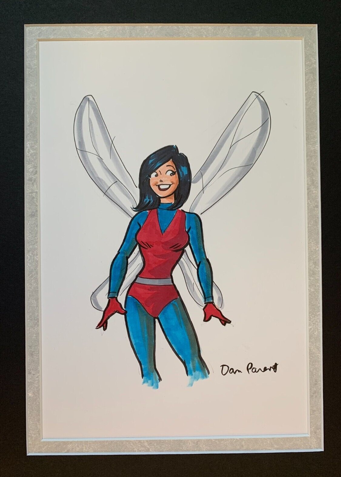 VERONICA as WASP Original Art by DAN PARENT Signed, double matted