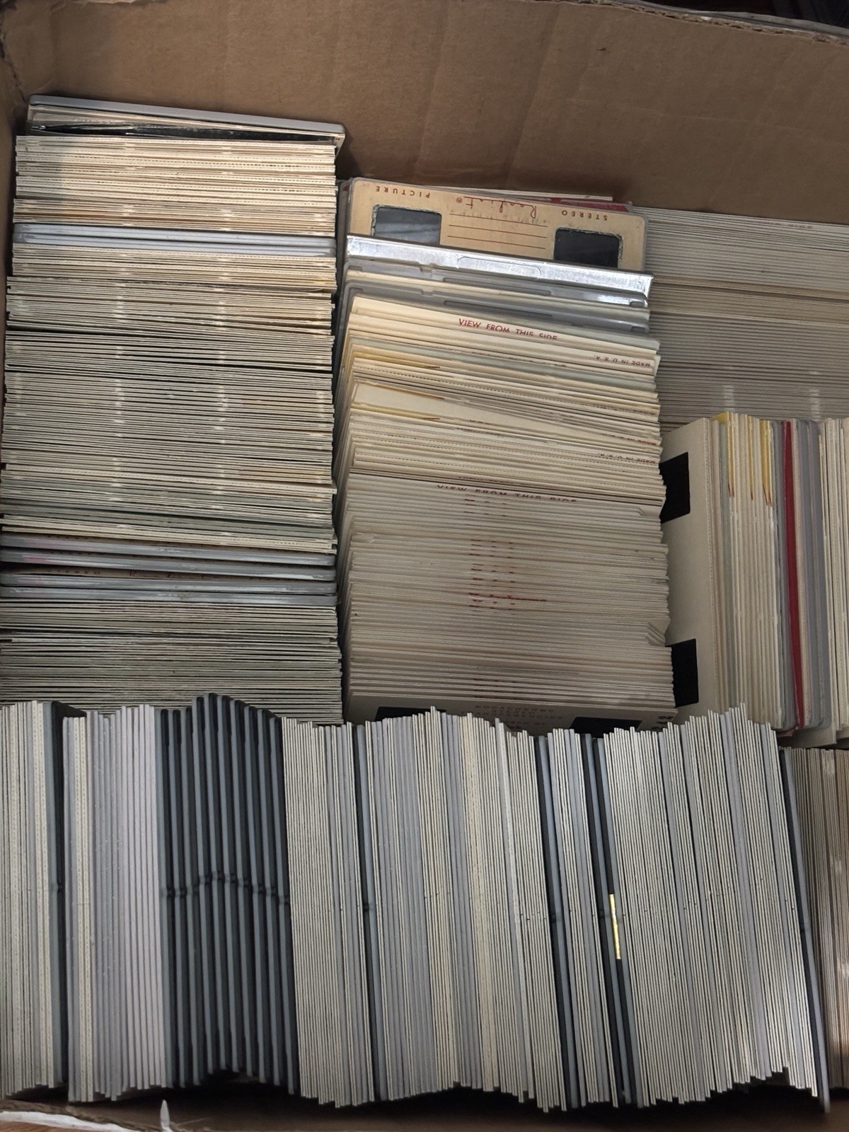 50 Random 3D Stereo View Slides Family Vacations Travel 1940s-1990s Bulk Lot