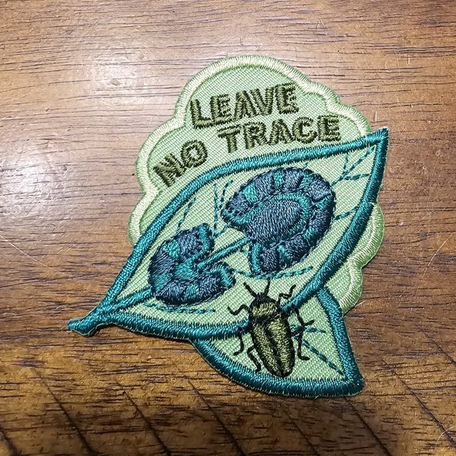 Scouts Leave No Trace Patch Green Embroidered Badge Single Unit Scouting