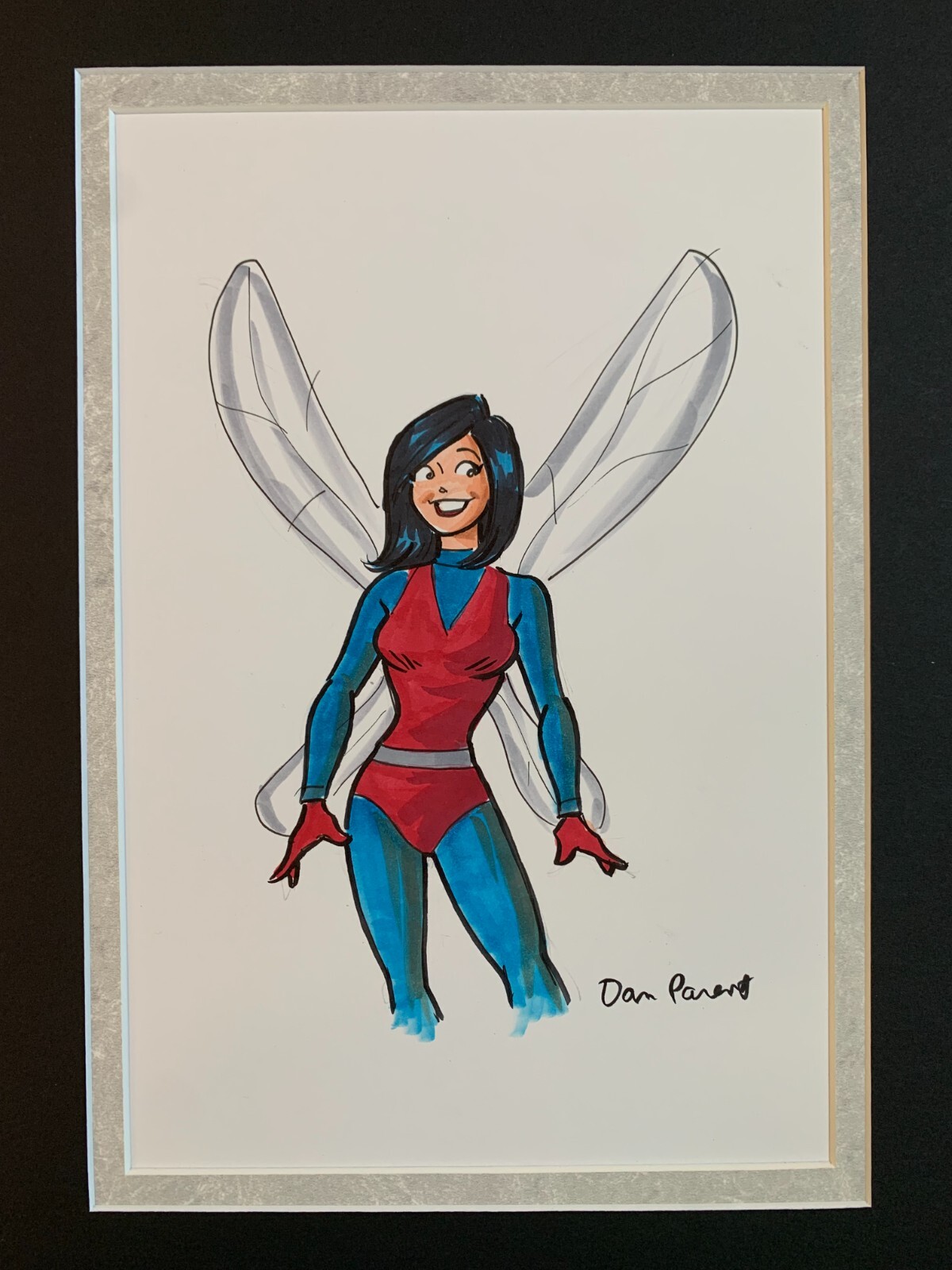 VERONICA as WASP Original Art by DAN PARENT Signed, double matted