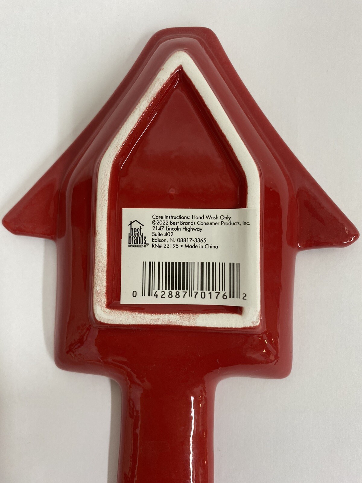 Peanuts Snoopy Red Dog House Spoon Rest Stoneware 9.5-in Long NEW