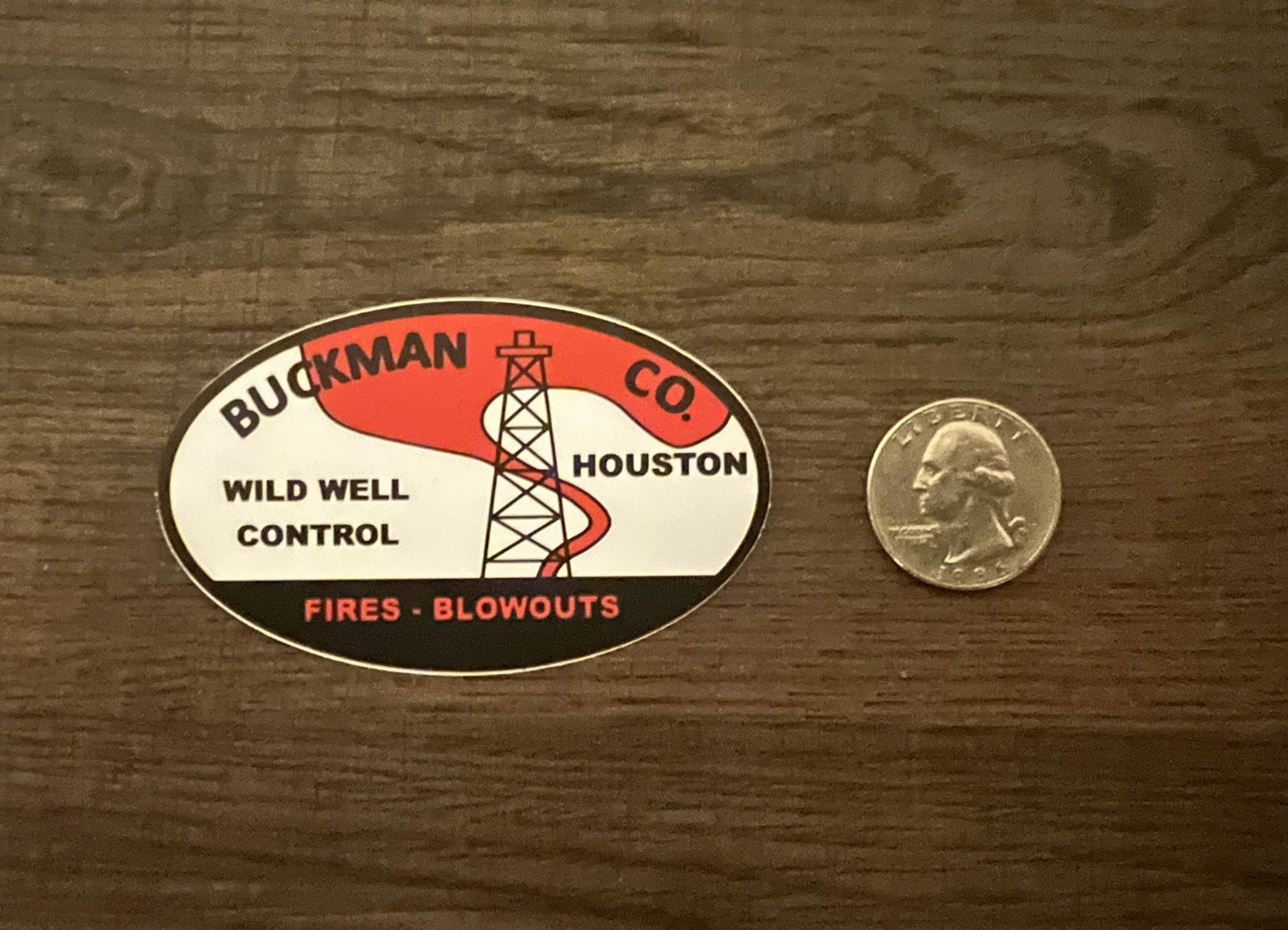John Wayne 1968 “Hellfighters” Oil Well Firefighting Large Sticker 3 x 1-7/8