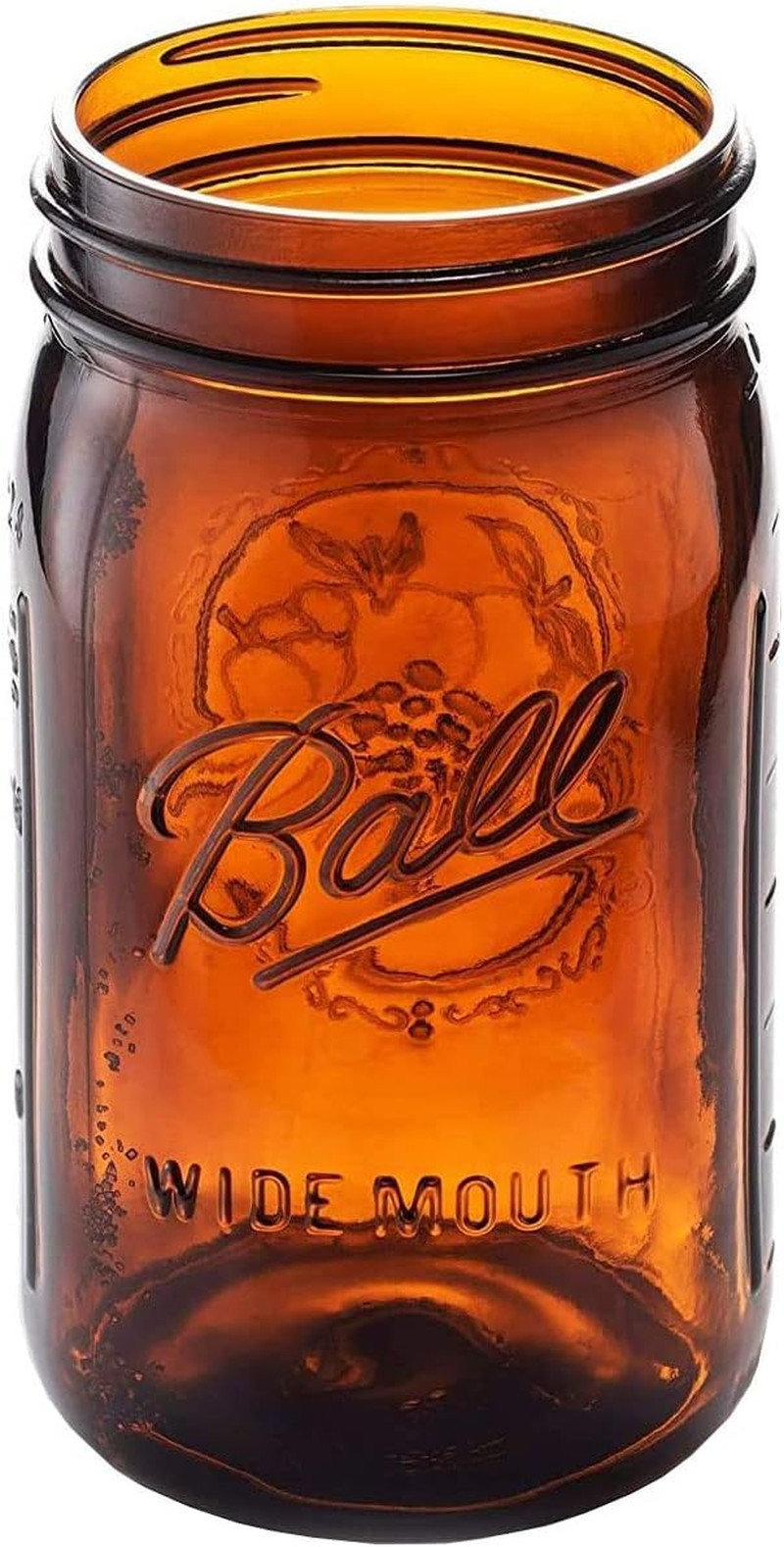 Ball Elite Collection Amber Glass Wide Mouth Mason Jar (32 Oz/Quart) Amber Canni