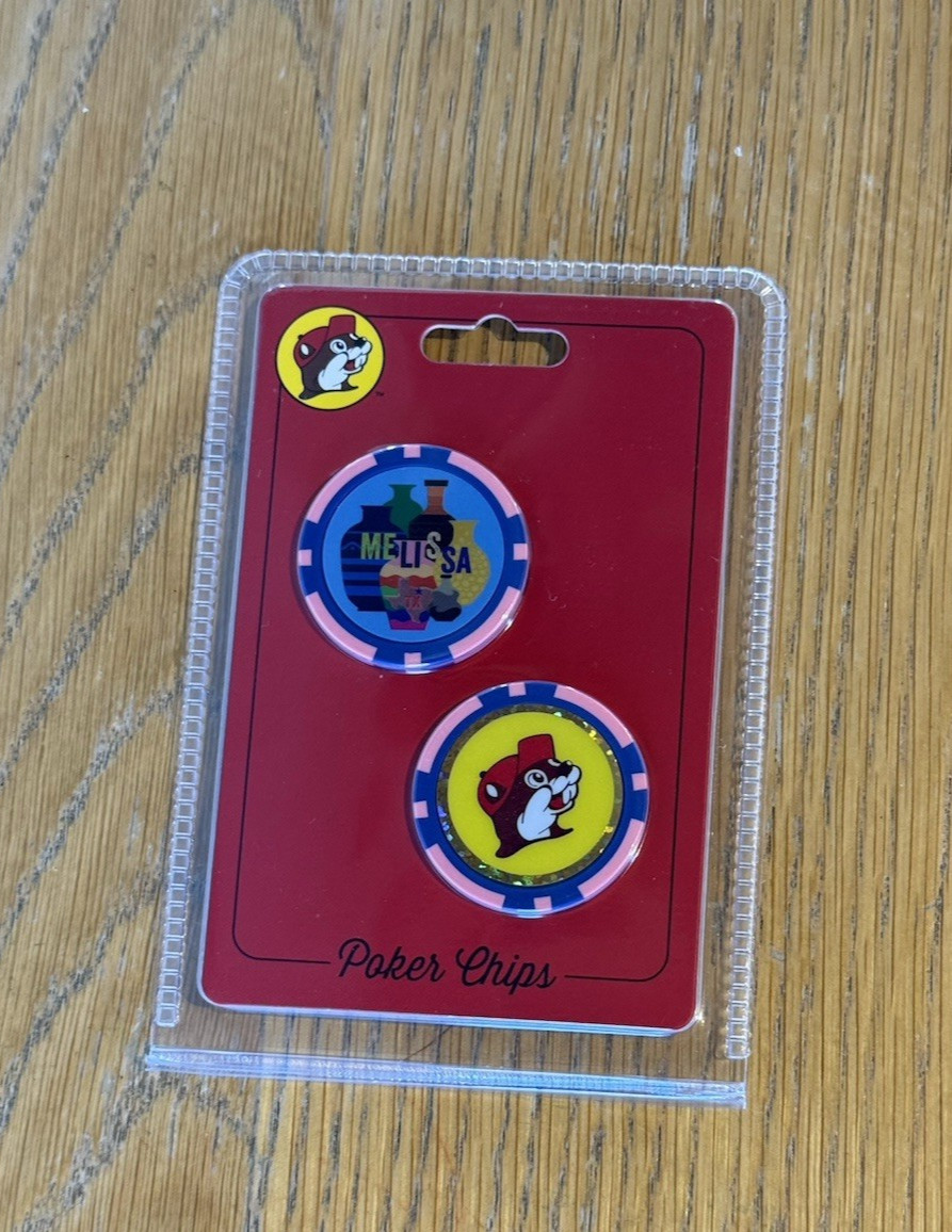 Buc-ee’s Collectible Poker Chips Store Specific- Melissa Texas – New 2 Pack