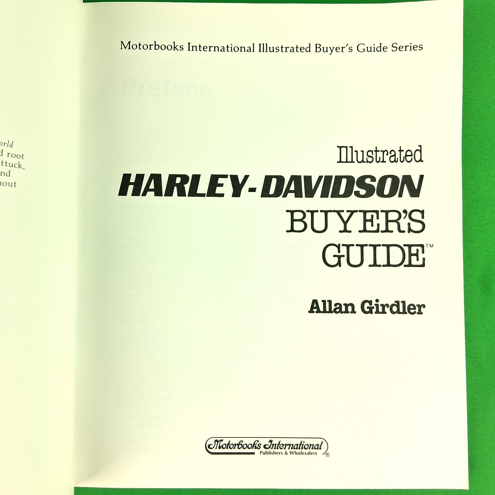Illustrated Harley-Davidson Buyer’s Guide by Allan Girdler 1986 Paperback