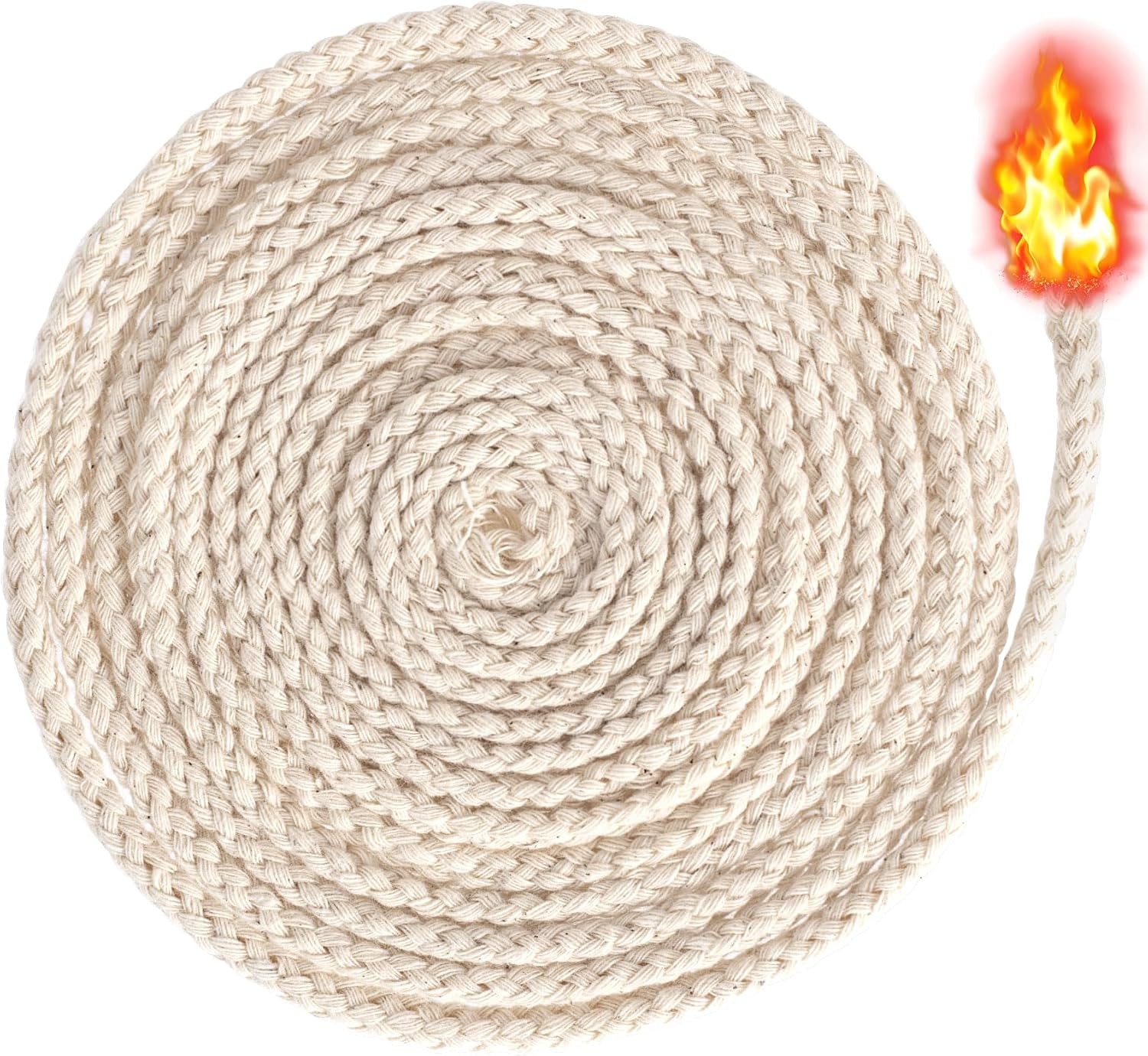 65.6 Ft Round Cotton Oil Lamp Wicks 1/8″ Kerosene Lantern Burner Braided