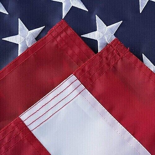 USA American Flag Embroidered 3x5FT Outdoor Heavy Duty Sewn Stripe US