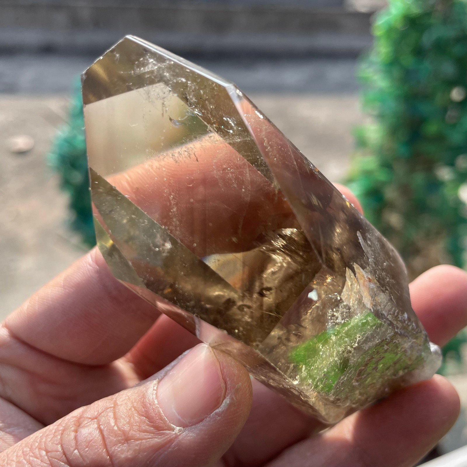 0.33LB Natural Smoky Citrine Quartz tower crystal Obelisk energy Healing D2048