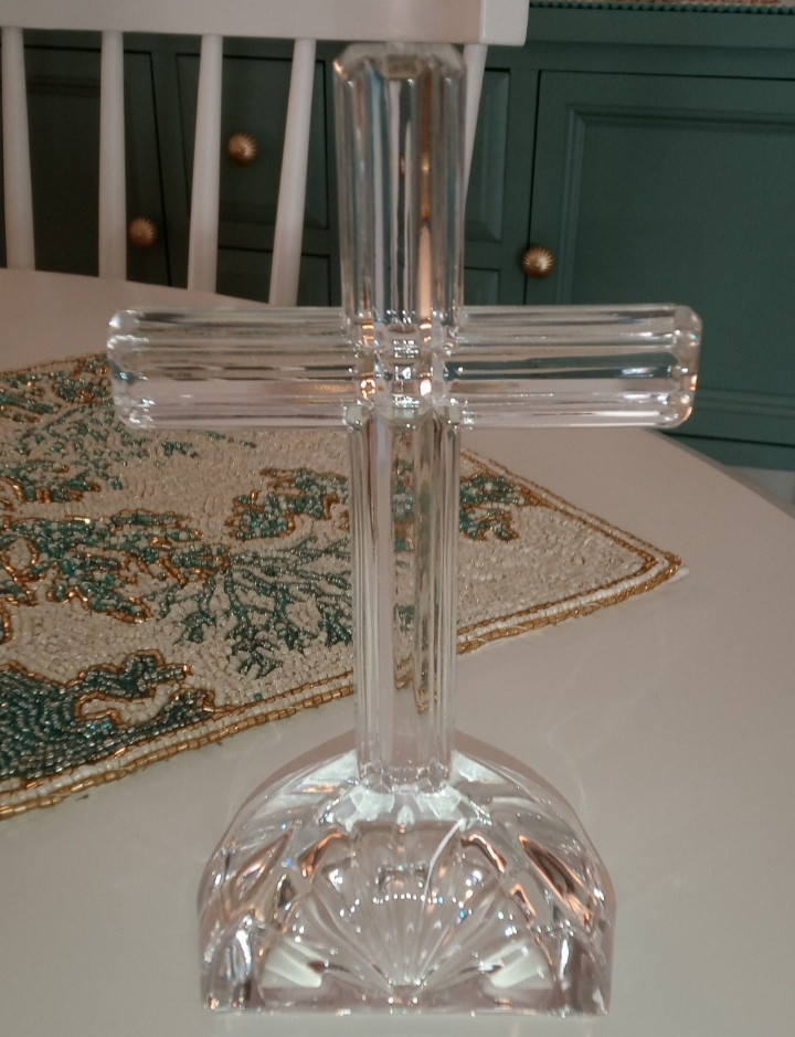 Waterford Marquis Crystal Cross Figurine 7 in