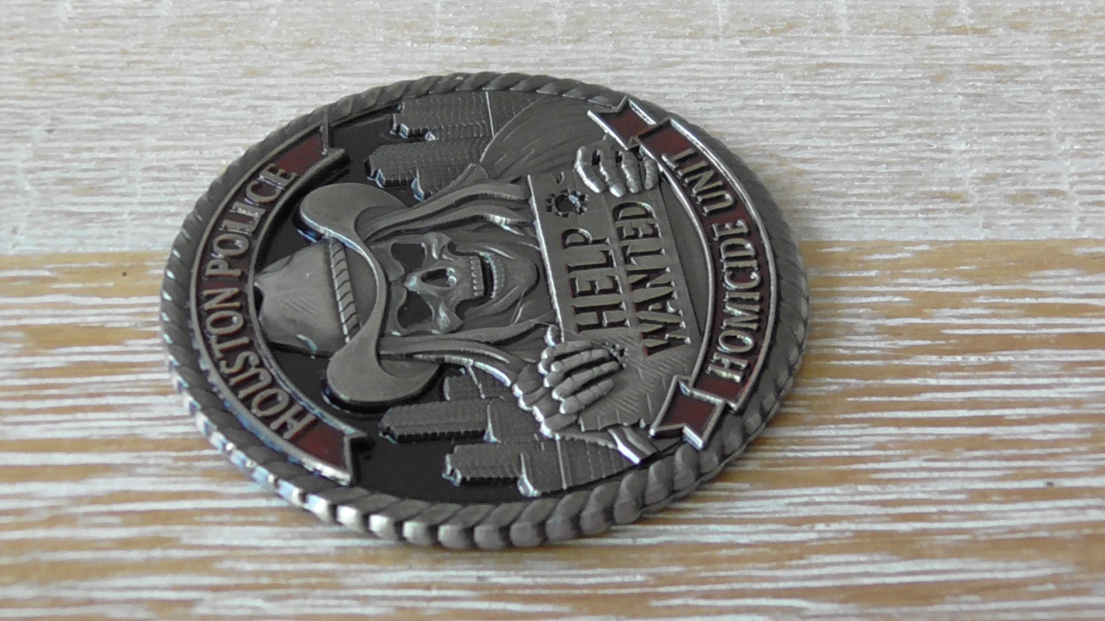 Houston Police Department Homicide Unit Help Wanted Reaper Challenge Coin
