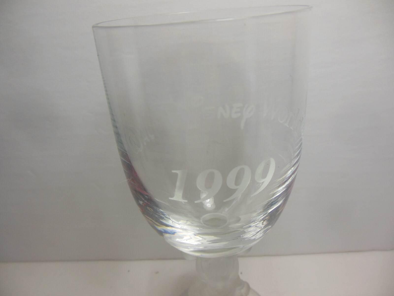 Vintage Minnie Mouse Wine Toasting Glass 1990’s 1999 Disney World WDW