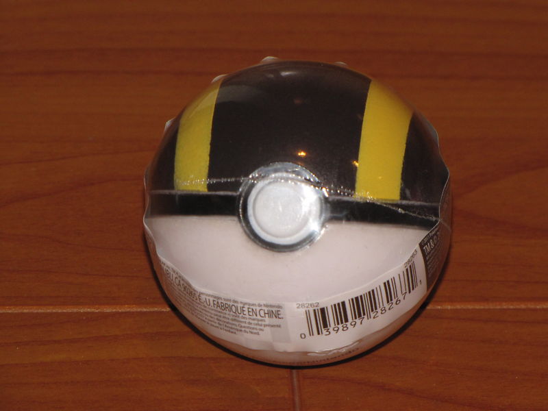 Black Yellow White ULTRA PokeBall Jakks B&W Soft Foam Solid Ball Pokemon Go NEW!