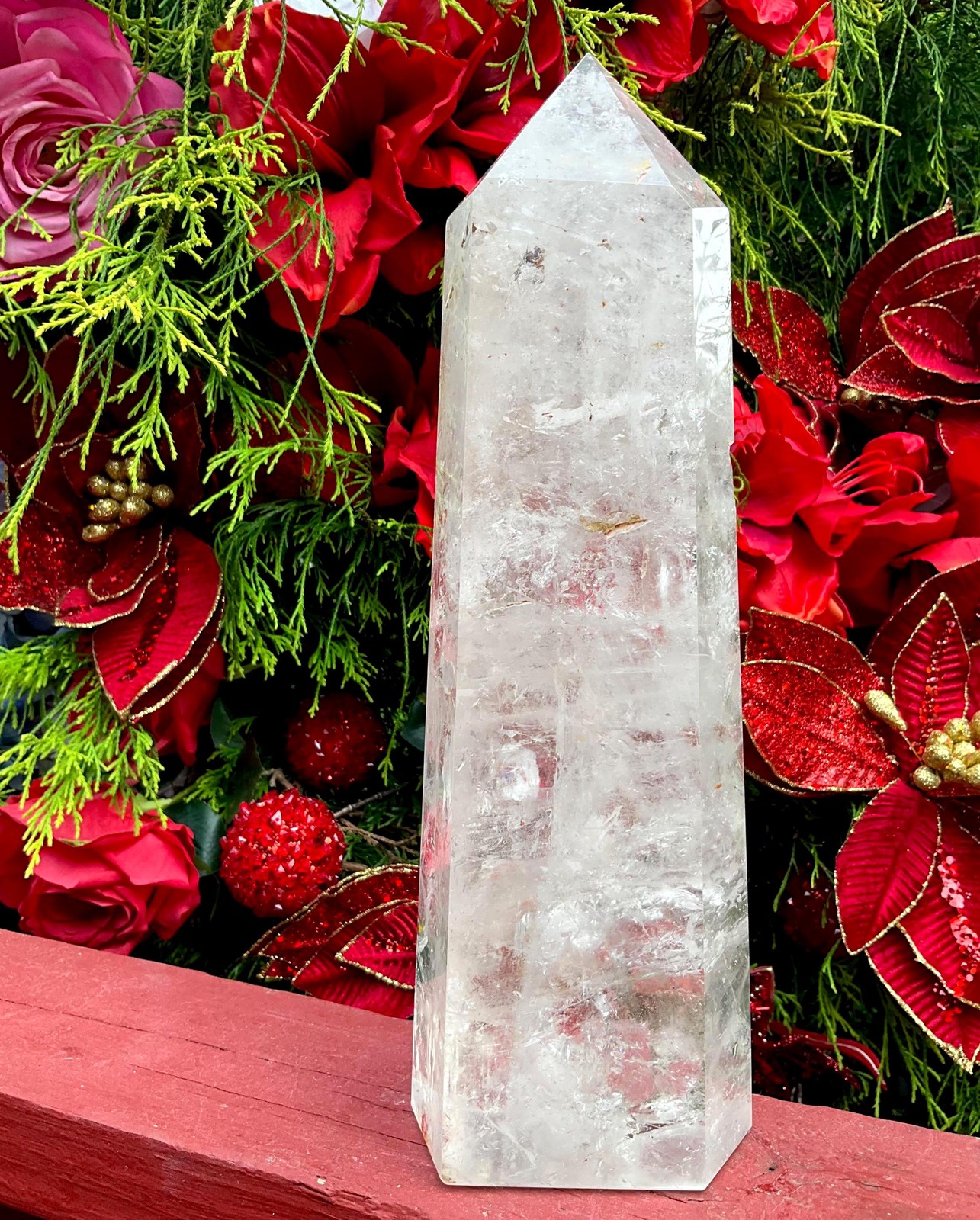Clear Quartz Crystal Generator ~ Large 5 lb. 11 oz. ~ 11″ Tall ~ Stunning Natur