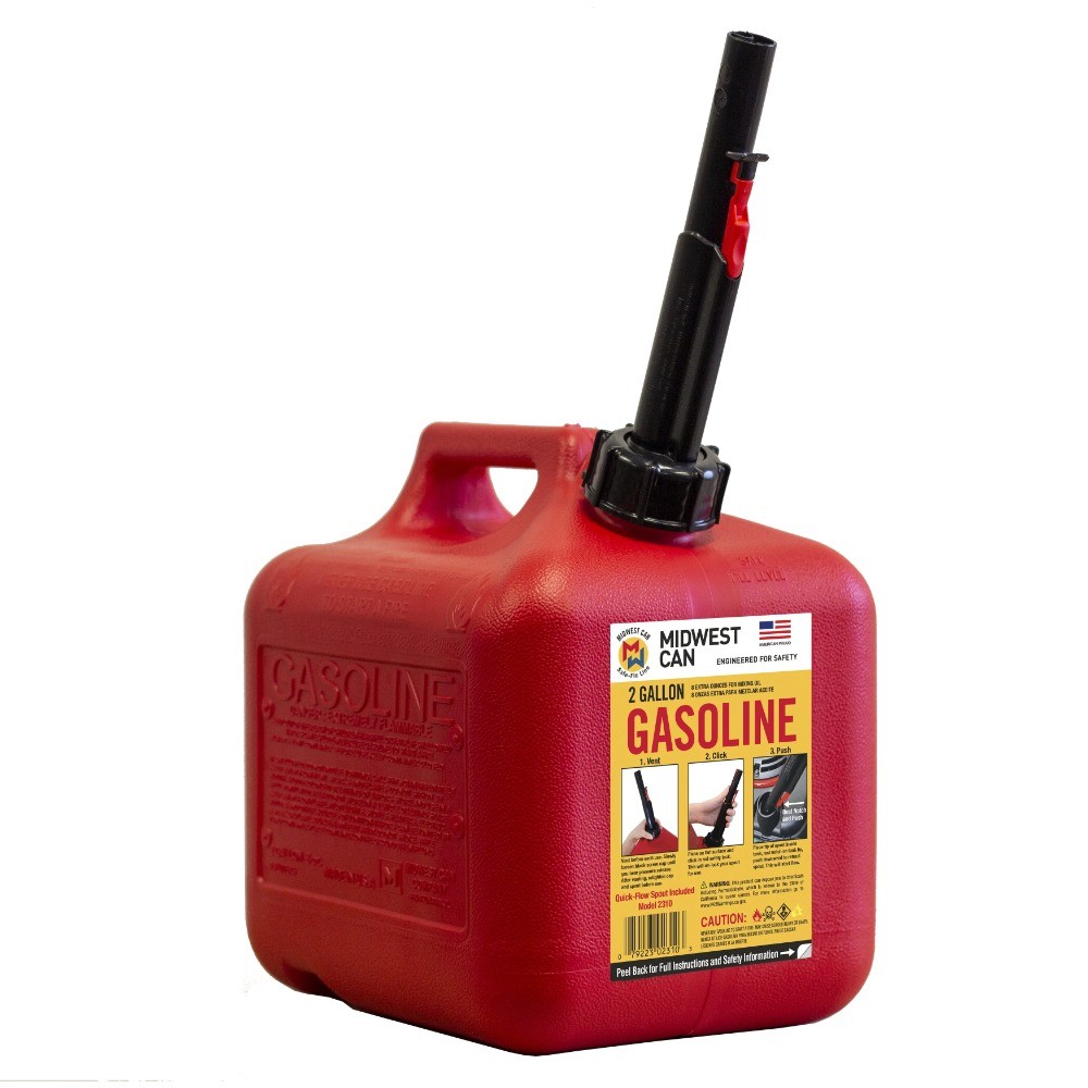 Auto Shut off Gasoline Can, 2.6 Gallon Capacity 2310-4, Red in Color