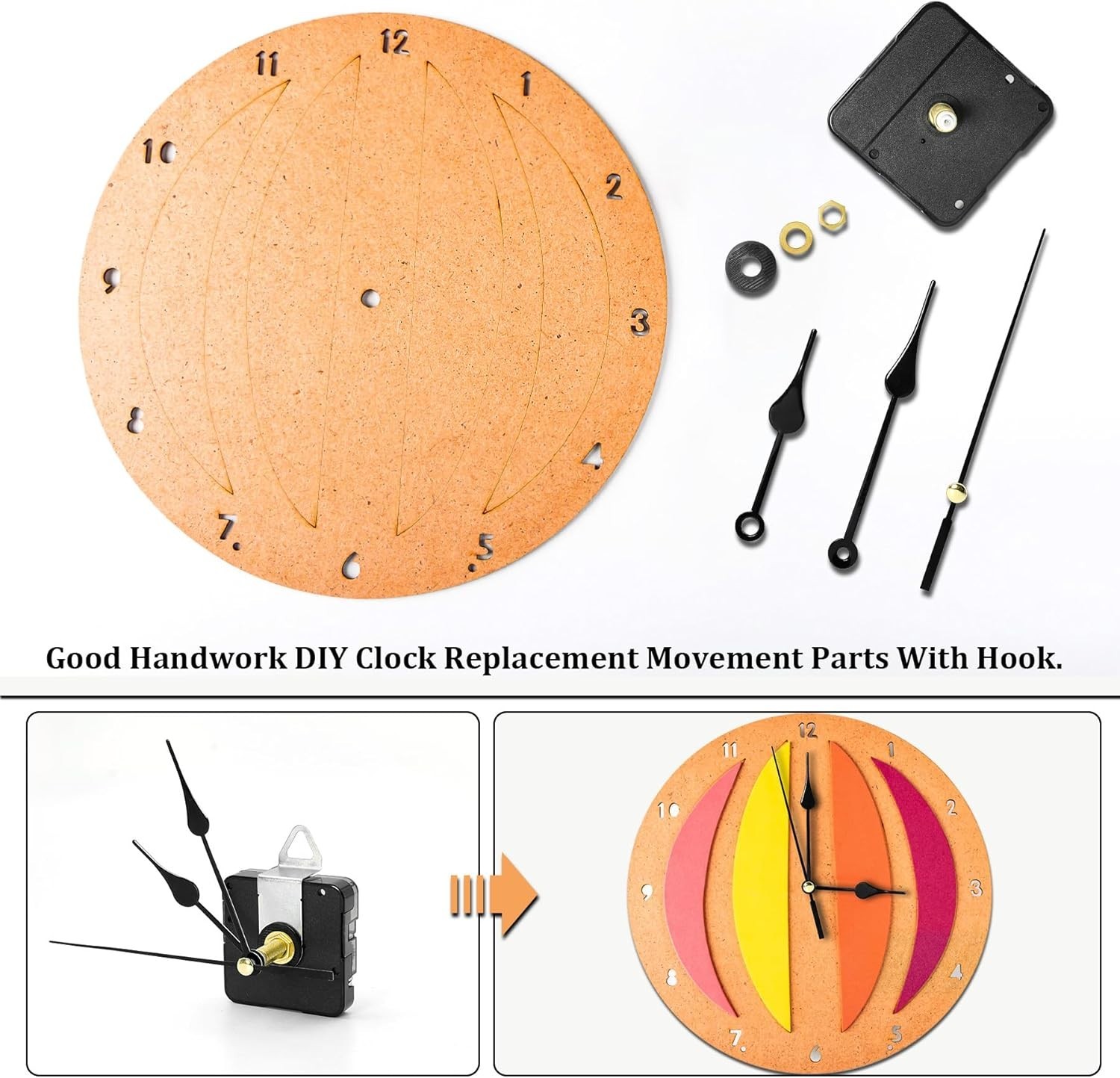 Comprehensive 28mm Clock Movement DIY Kit – Includes Hands for Easy Replacement