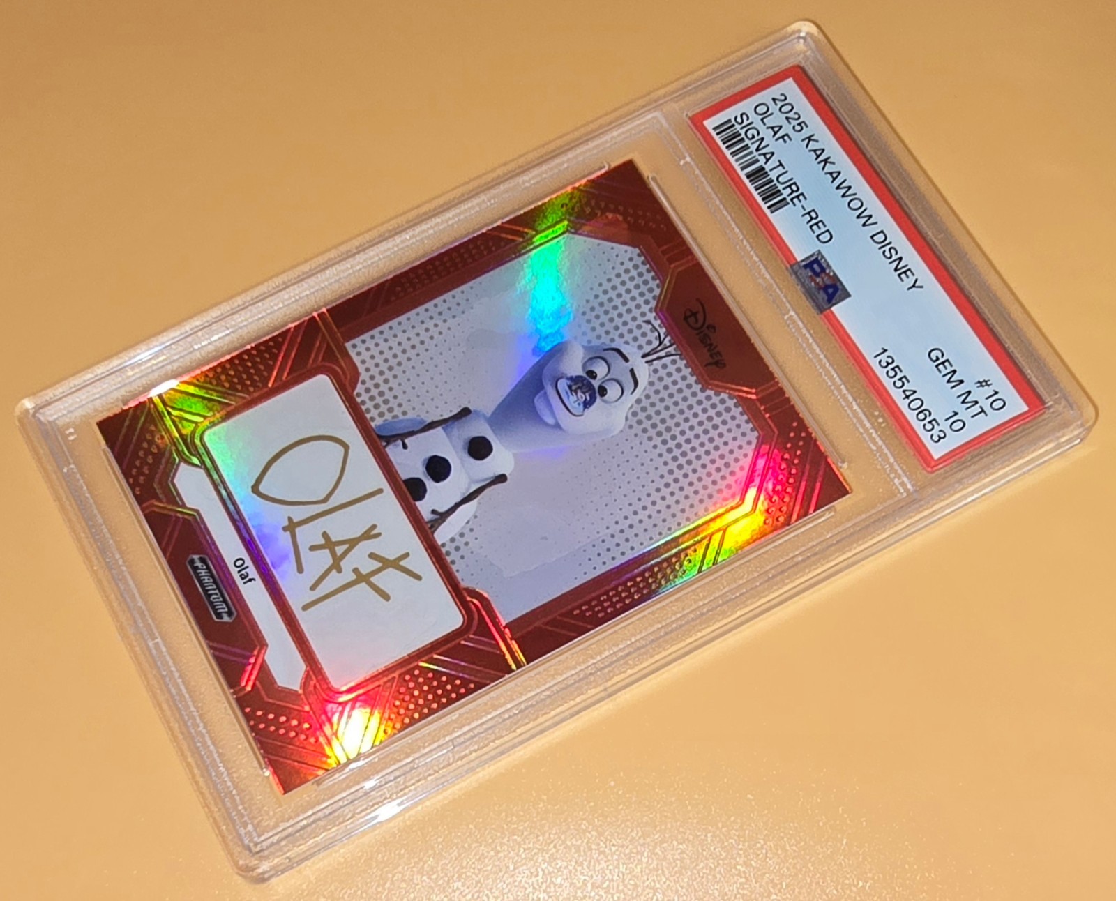Olaf from Frozen PSA 10 Low Pop 1 Signature Red #d 2025 Kakawow Disney Phantom