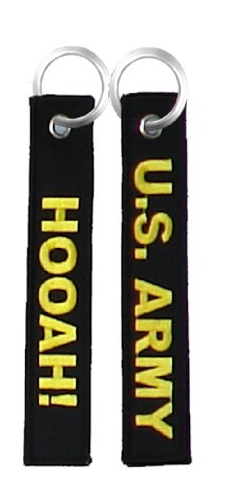 U.S. Army HOOAH! Black Embroidered Key Chain,Modern (1970-Now)
