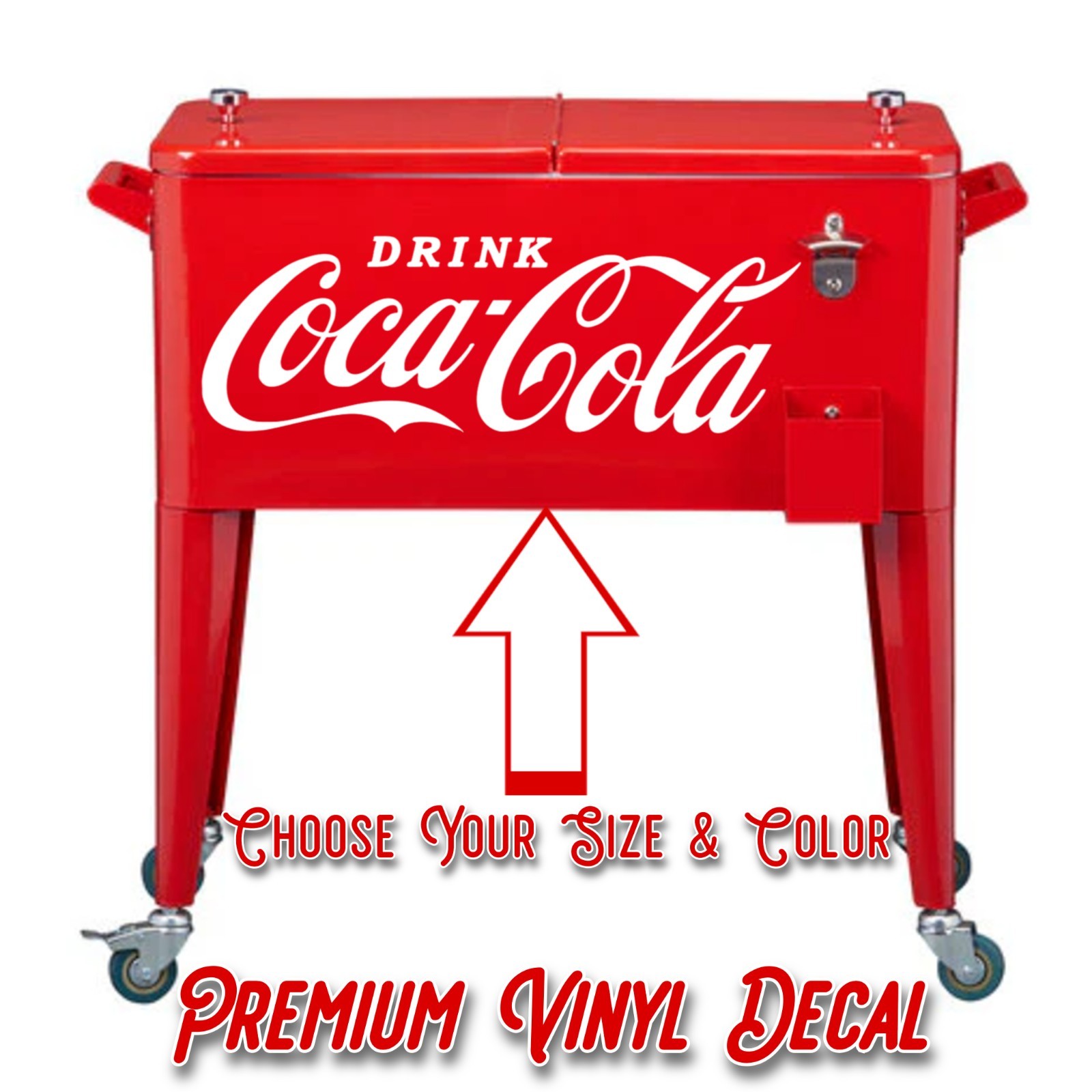 Coca-Cola Decal YOU PICK SIZE AND COLOR!!