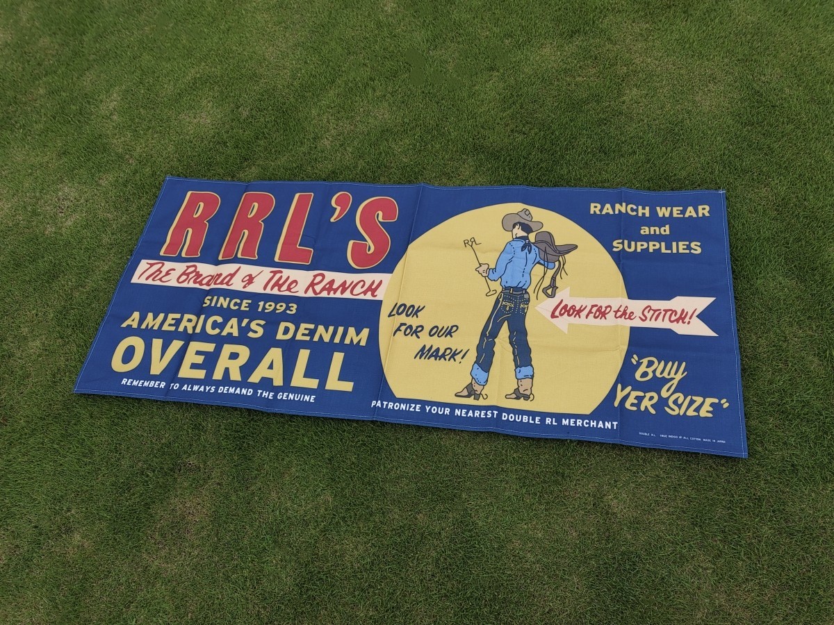RRL Double RL Vintage Style Western Cowboy Bandana Wall Banner