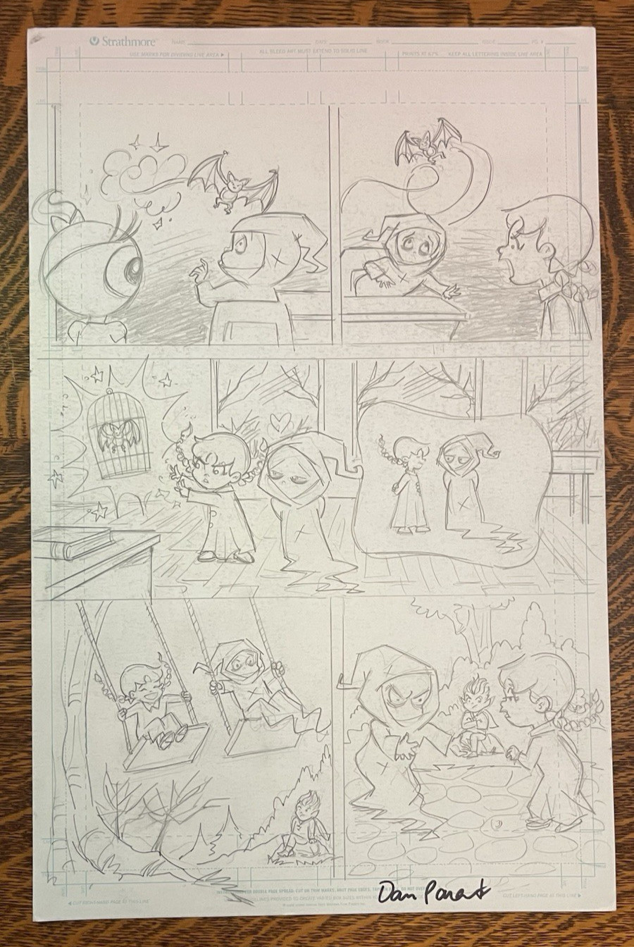 ORIGINAL PENCIL ART~DAN PARENT~11X17″HAND DRAWN & AUTOGRAPHED~SABRINA~STORYBOARD