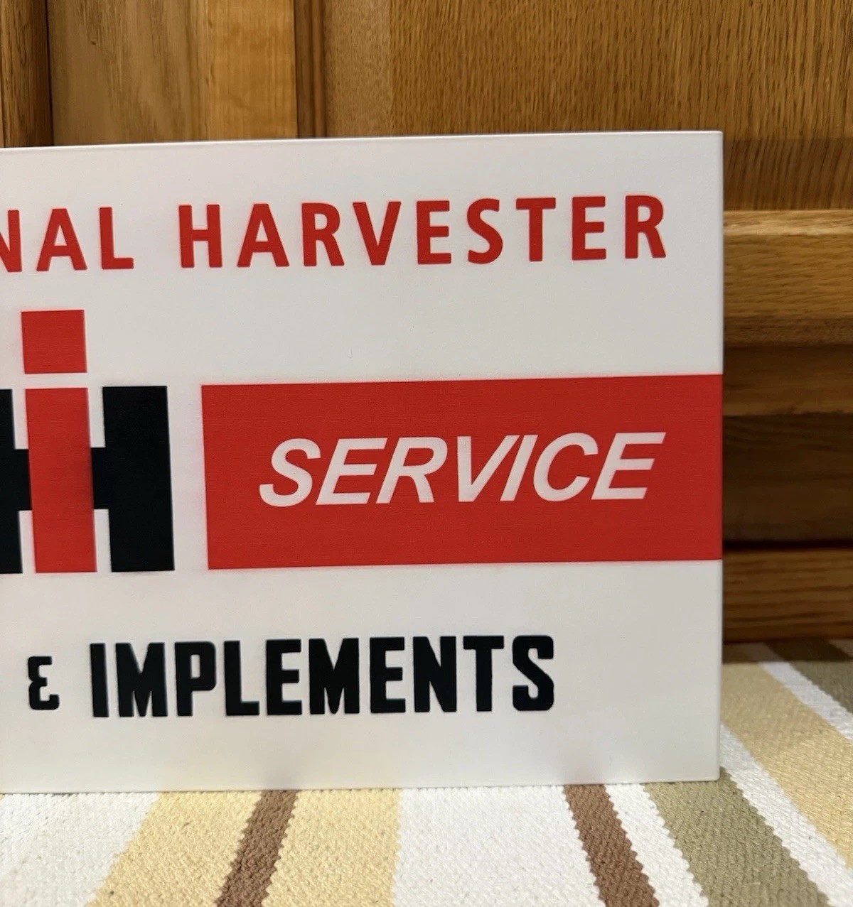 International Harvester Flange Sign Parts Service Farm Vintage Style Wall Decor